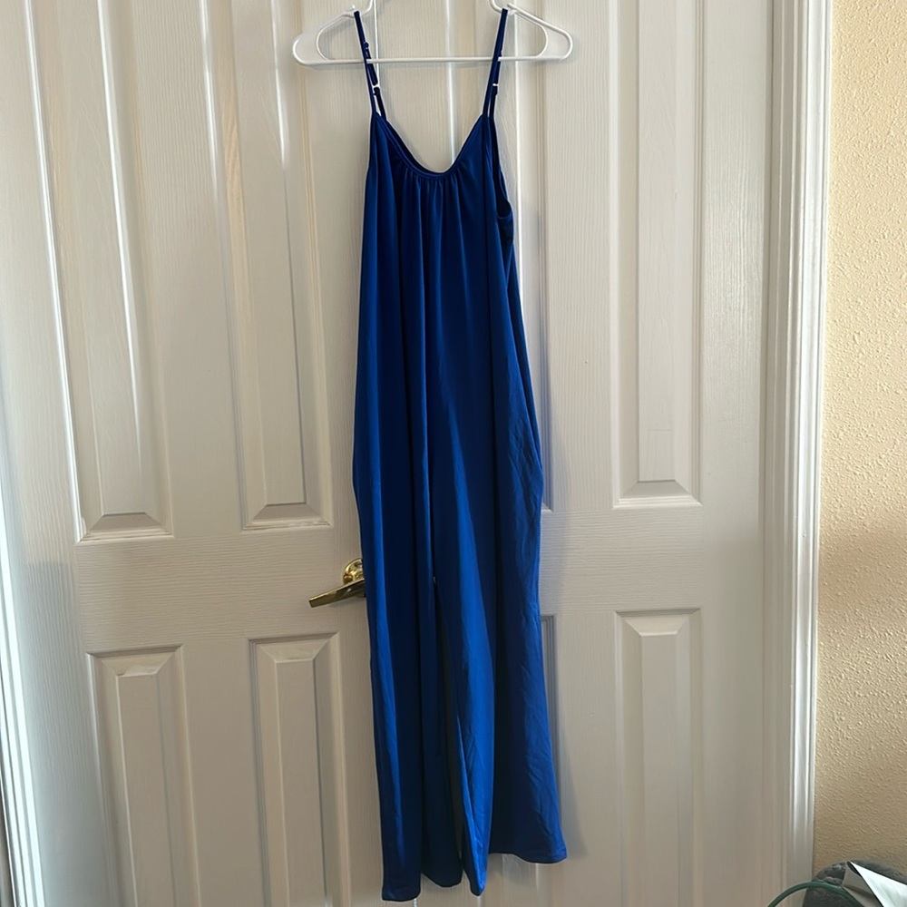 Royal blue jumpsuit. Size medium.